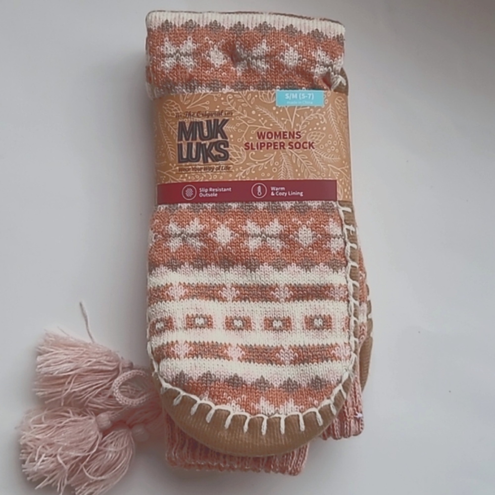 MUK LUKS Slipper Socks NWT